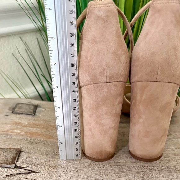 Sam Edelman Nude Suede Heeled Sandals - Picture 10 of 10